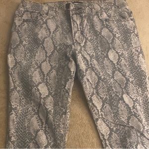 Express High waisted 8 Regular snakeskin print skinny jeans